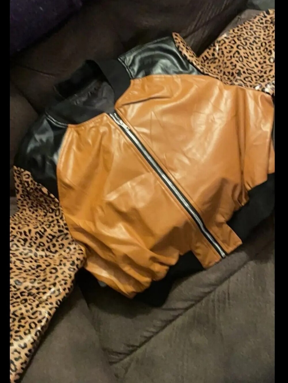 Leopard Print Bomber Jacket - Picture 5 of 6